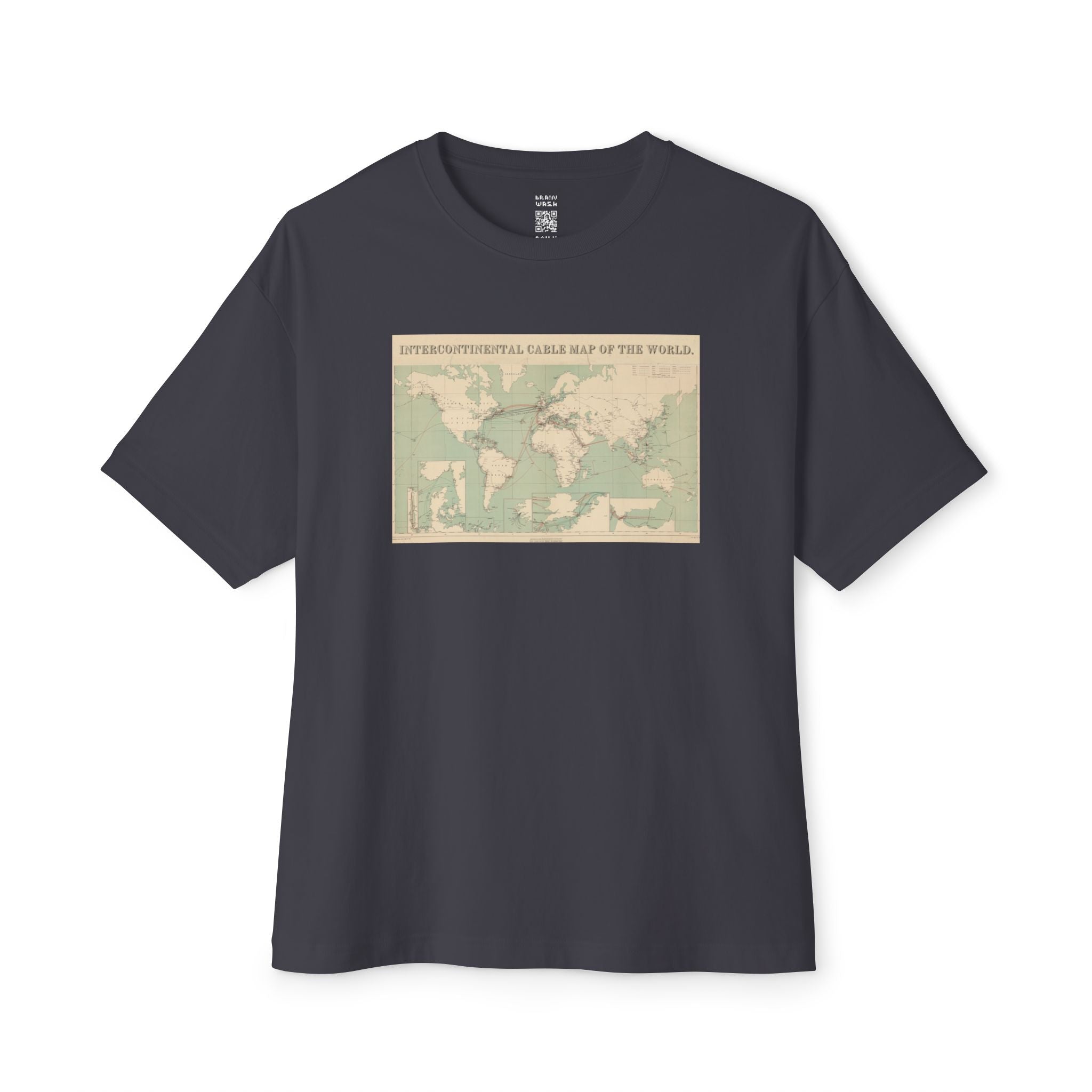 Intercontinental Cable Map Of The World Oversized Tee