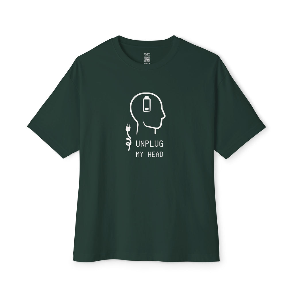 Unplug My Head Oversized Tee