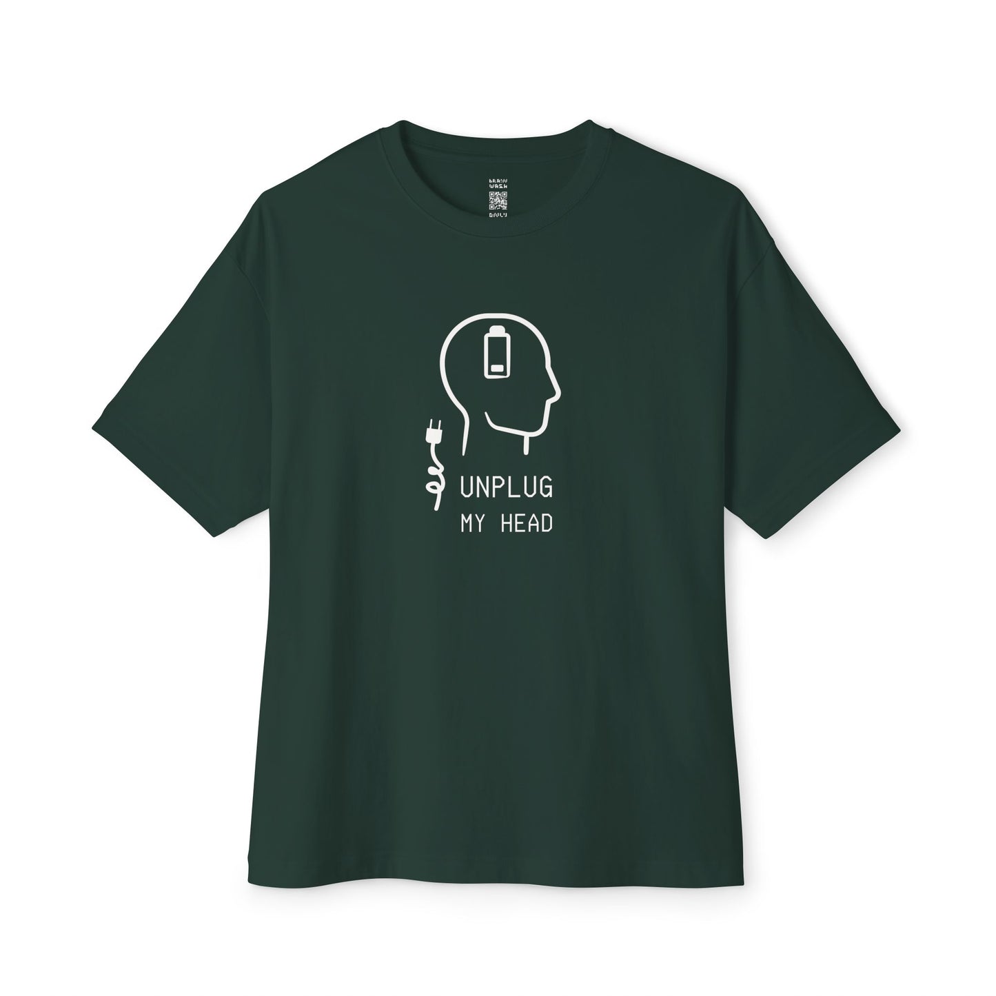 Unplug My Head Oversized Tee