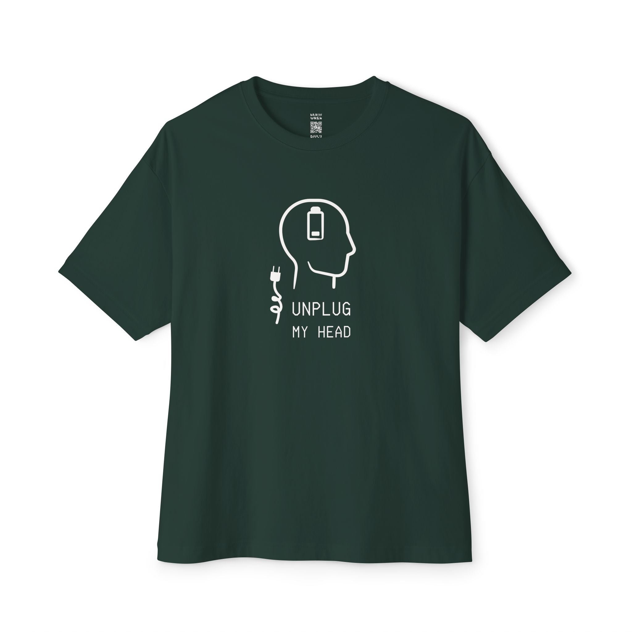 Unplug My Head Oversized Tee