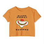 Black Friday (Coupon Clown Grin) Baby Tee Crop Top