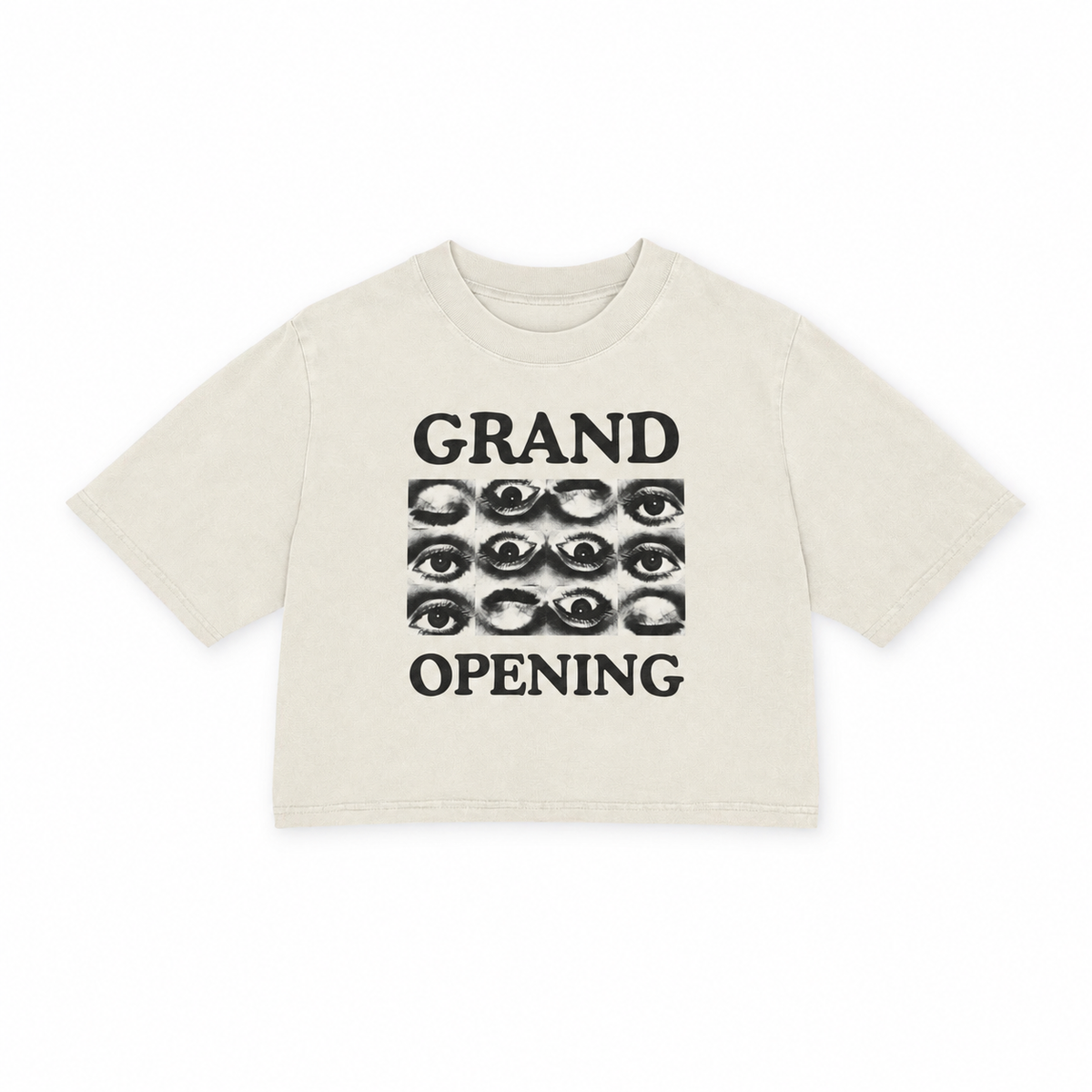 Grand Opening Heavy Faded Crop Tee
