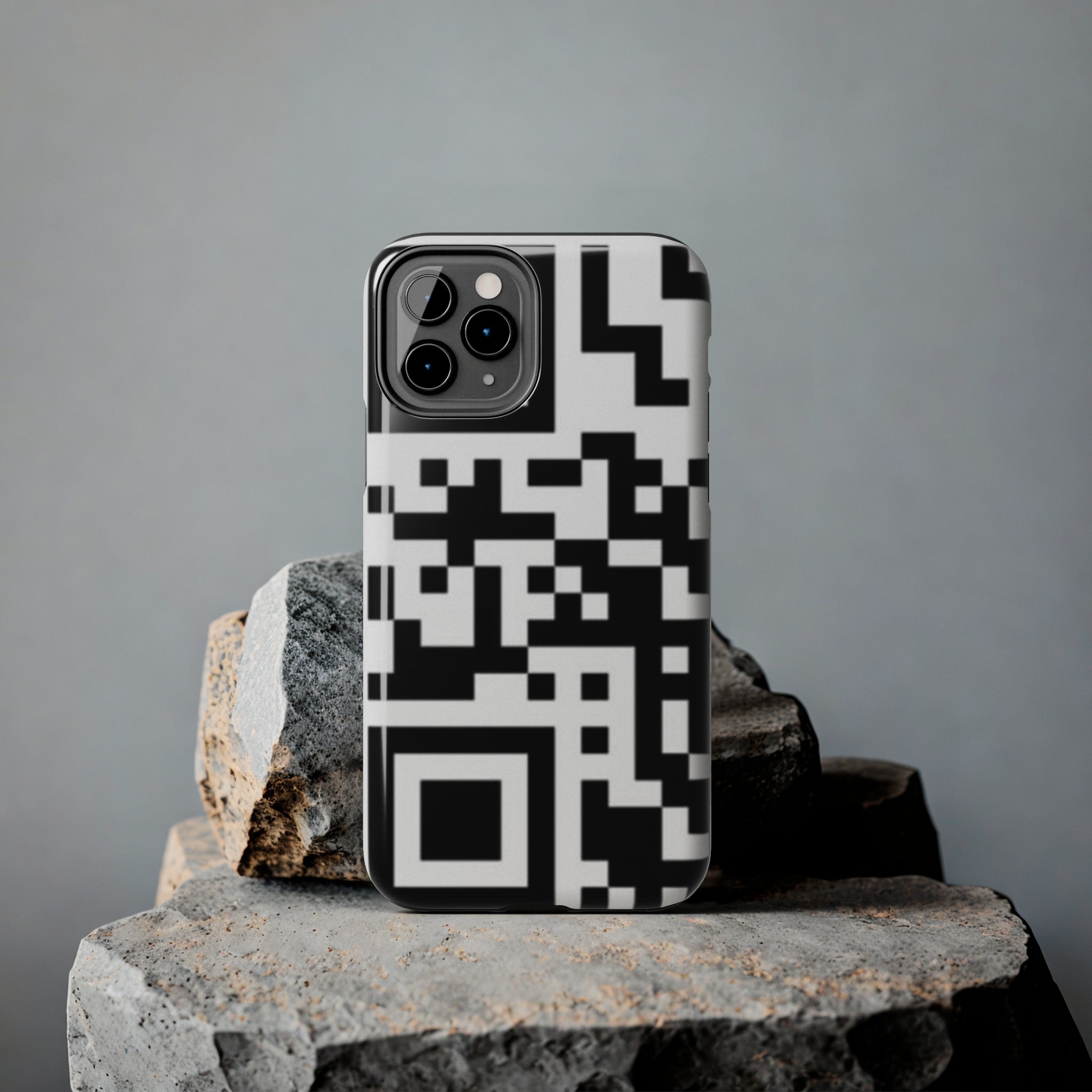 QR Print Tough Phone Case