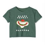 Black Friday (Coupon Clown Grin) Baby Tee Crop Top