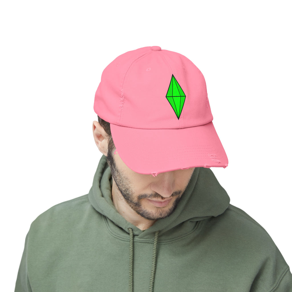 Distressed Plumbob Dad Hat
