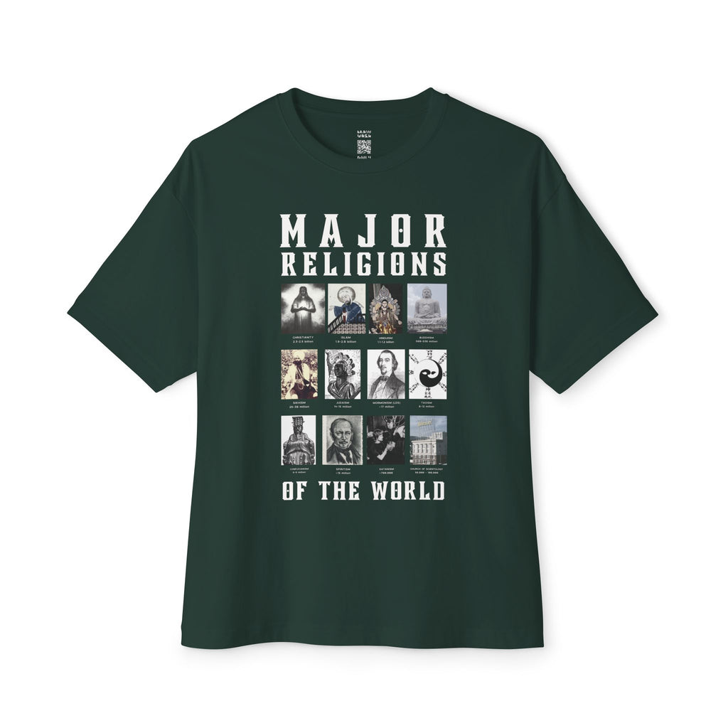 Major Religions Of The World Oversized Tee
