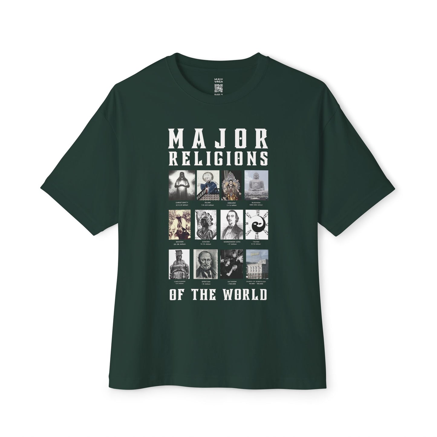 Major Religions Of The World Oversized Tee