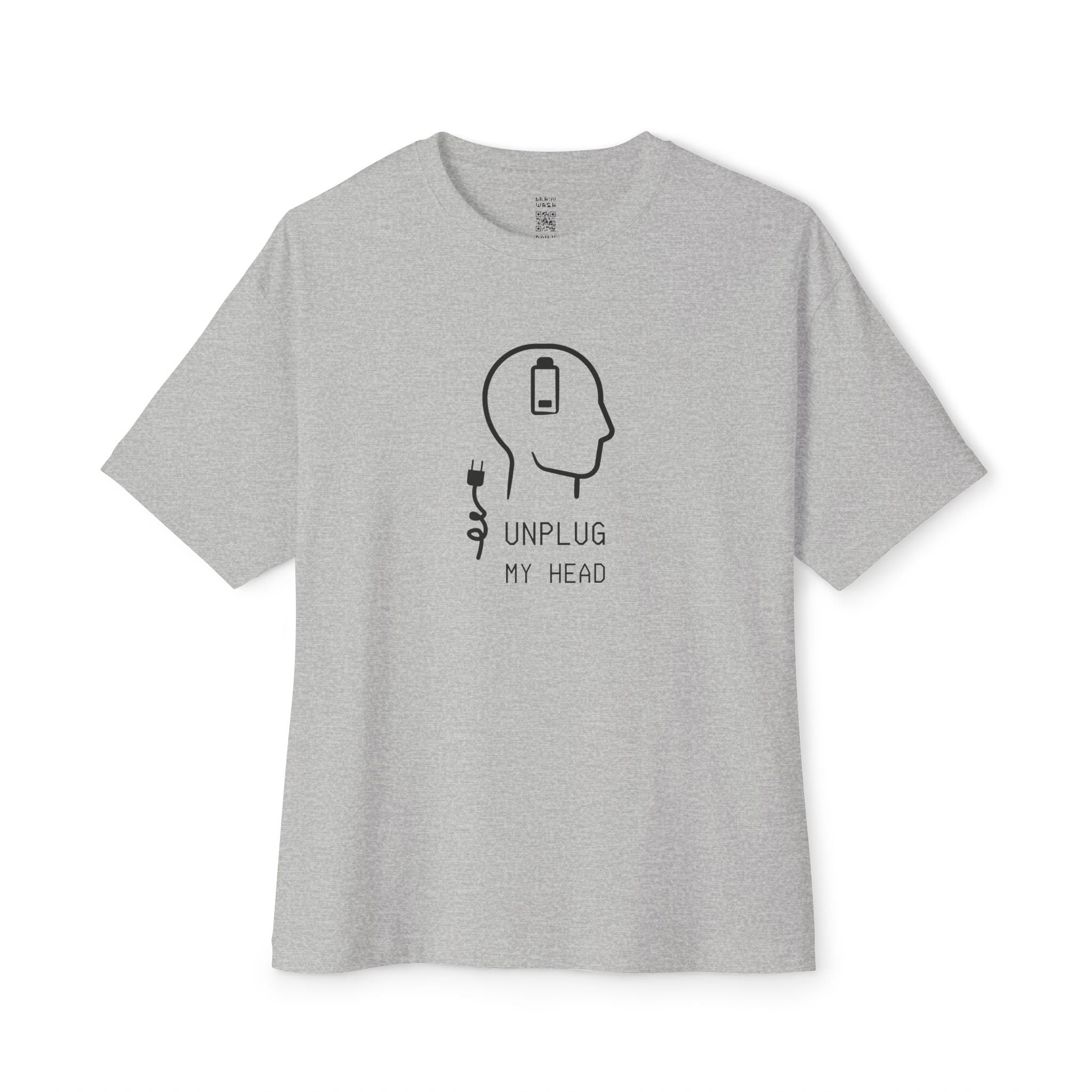 Unplug My Head Oversized Tee