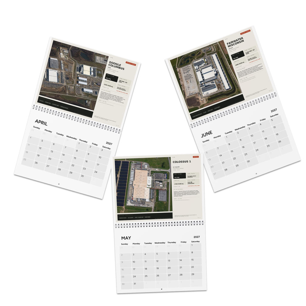 AI Data Centers 2027 Wall Calendar