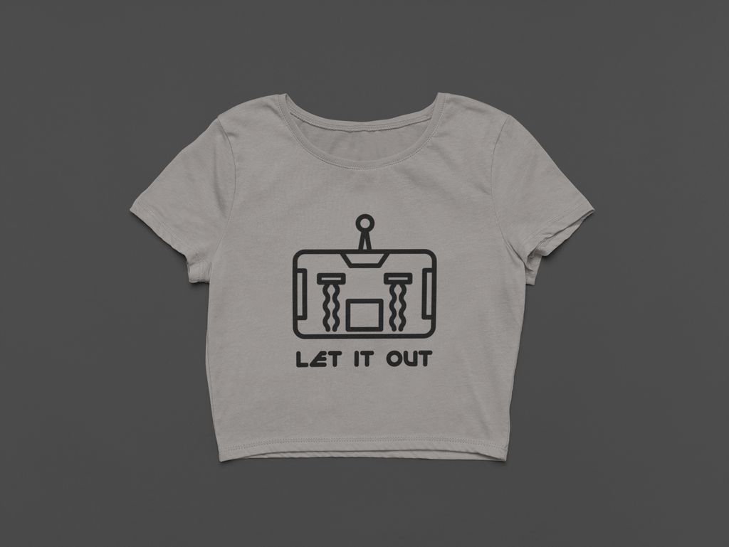 Let It Out Heavy Faded Crop Tee