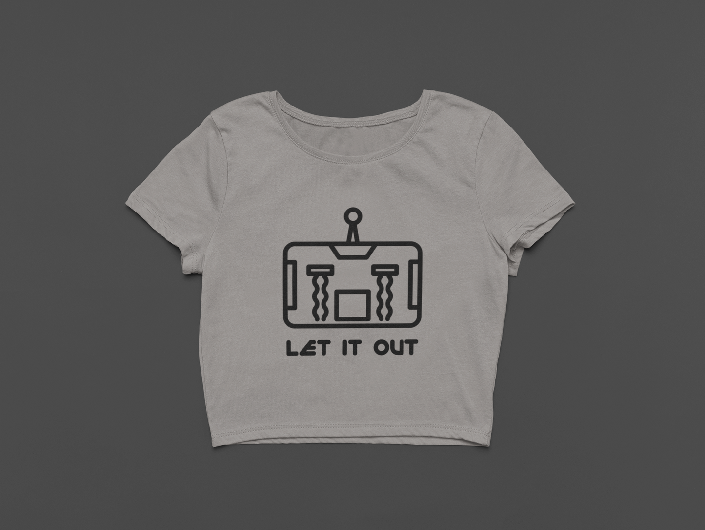 Let It Out Heavy Faded Crop Tee