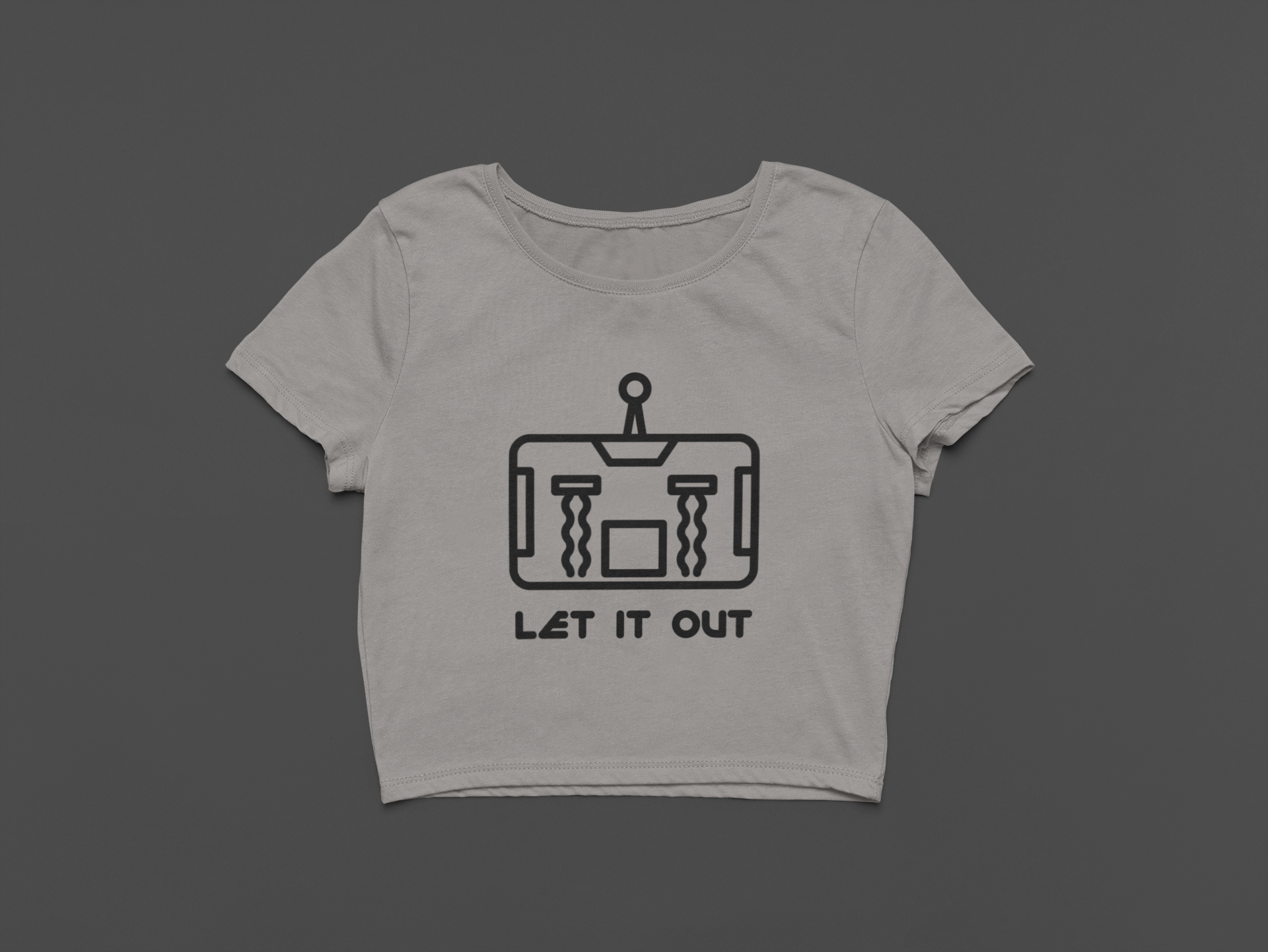 Let It Out Heavy Faded Crop Tee