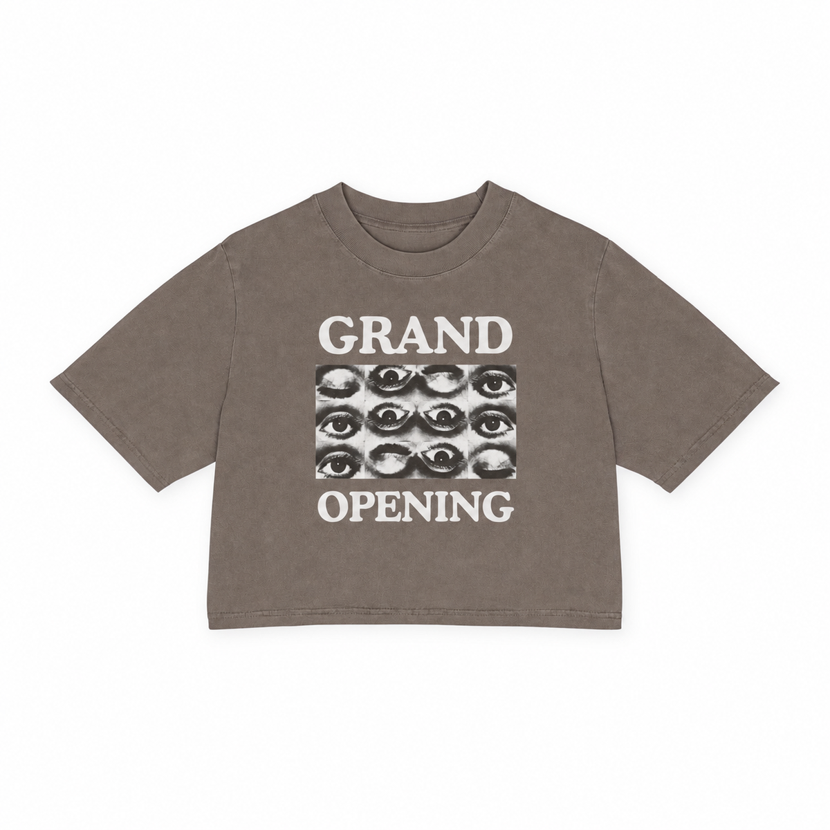 Grand Opening Heavy Faded Crop Tee