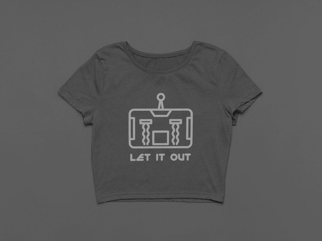 Let It Out Heavy Faded Crop Tee