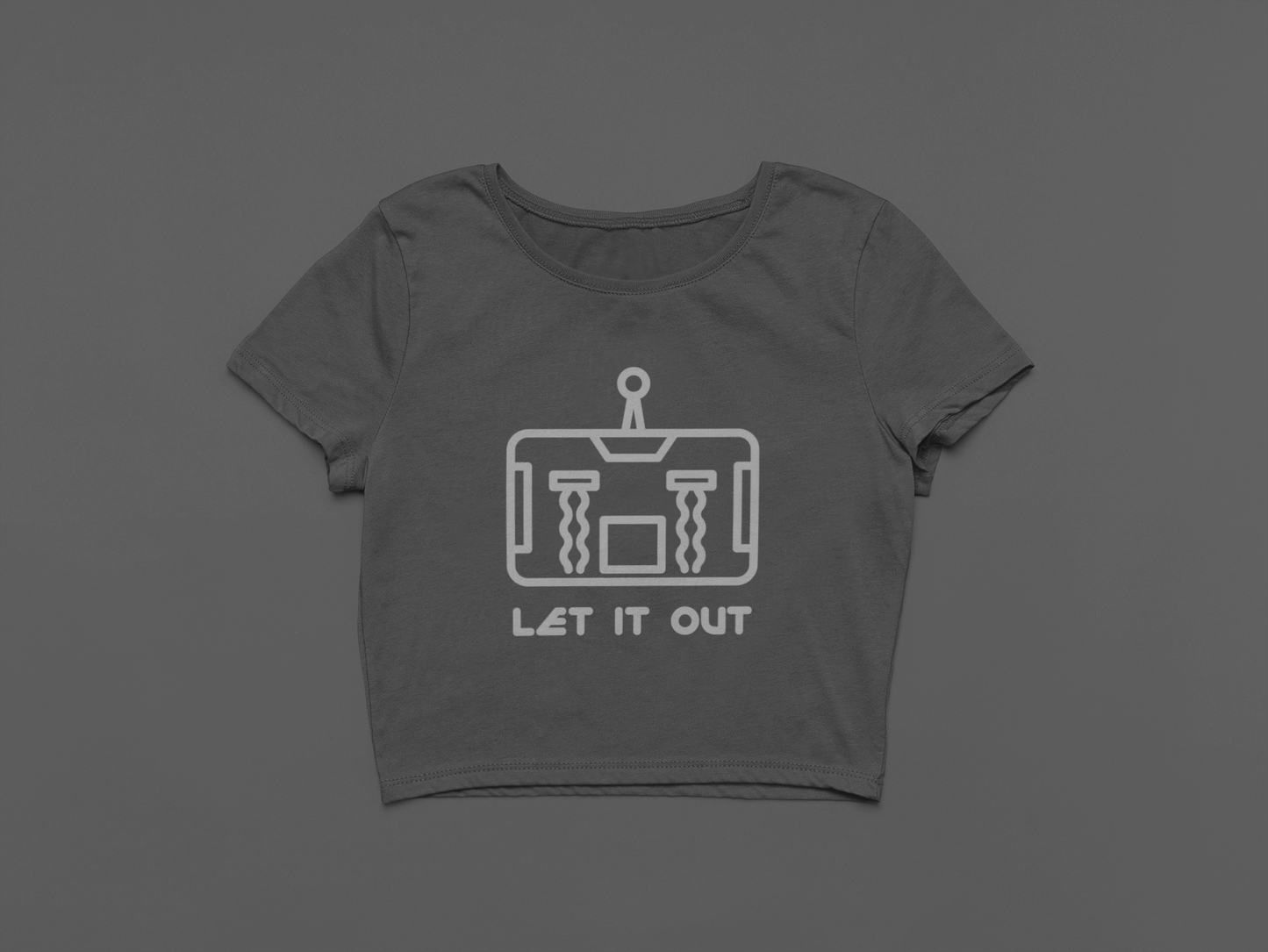 Let It Out Heavy Faded Crop Tee
