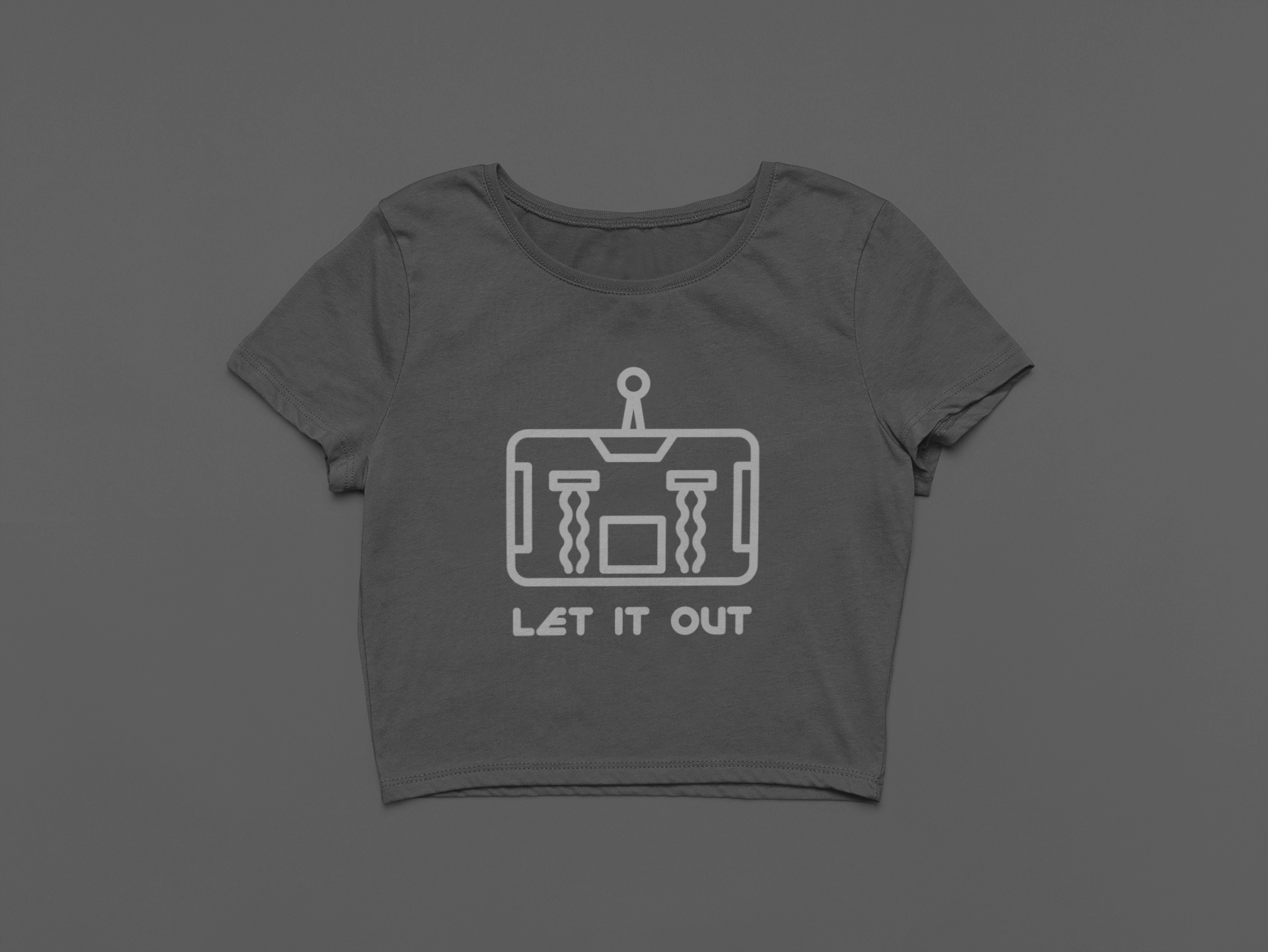 Let It Out Heavy Faded Crop Tee