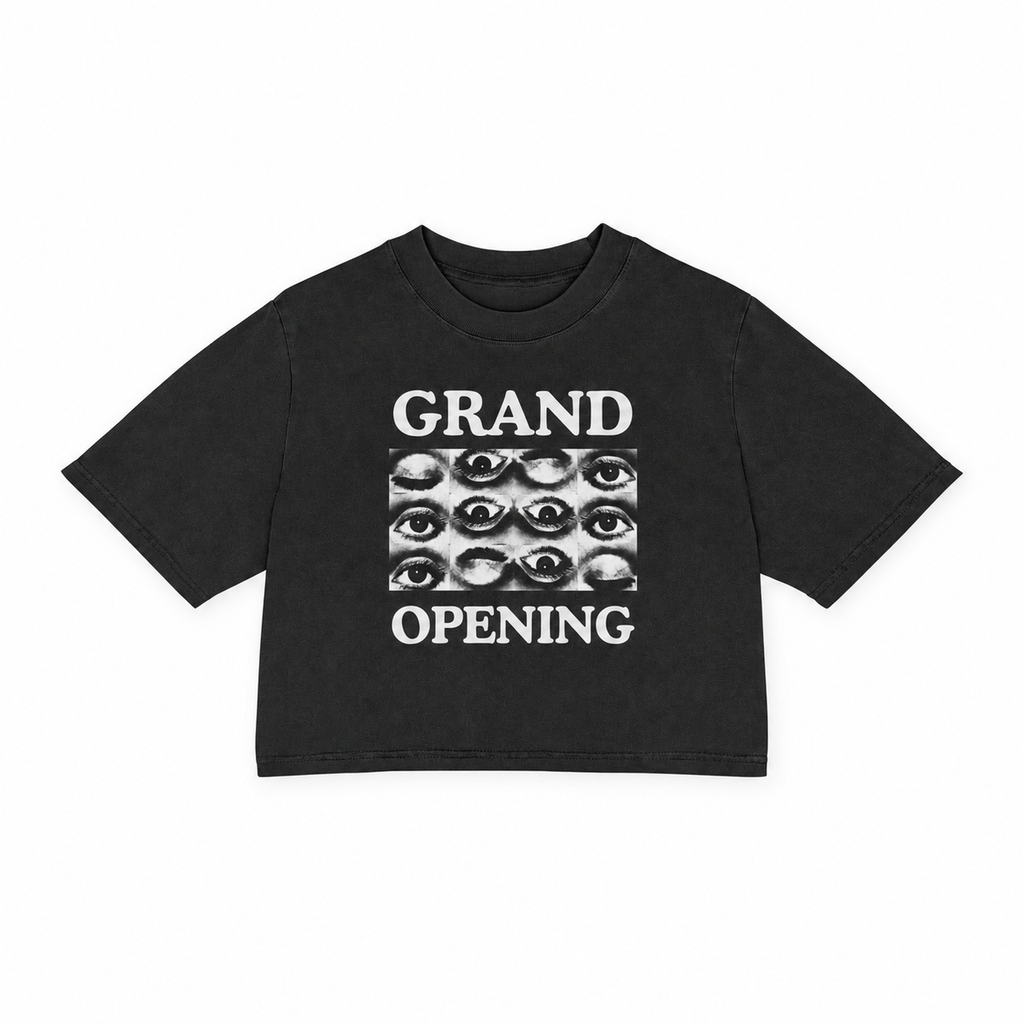 Grand Opening Heavy Faded Crop Tee