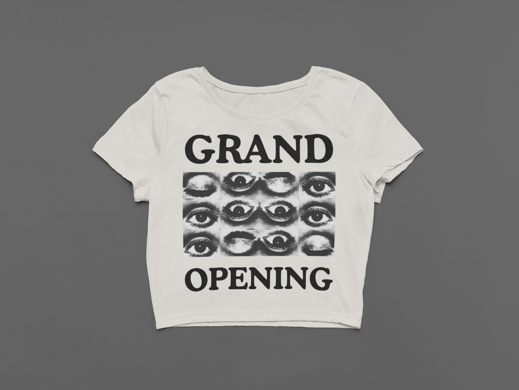 Grand Opening Heavy Faded Crop Tee