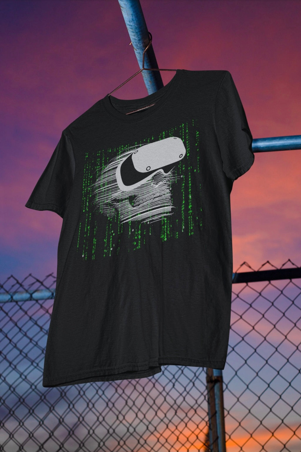 Cyber Death VR Matrix Skull T-Shirt