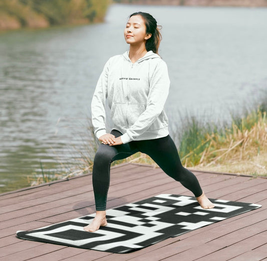 QR Print Yoga Mat