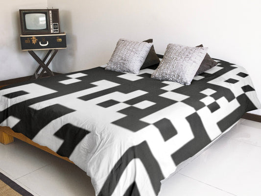 QR Print Duvet Cover