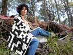 QR Print “Meta Moth” Hooded Cloak