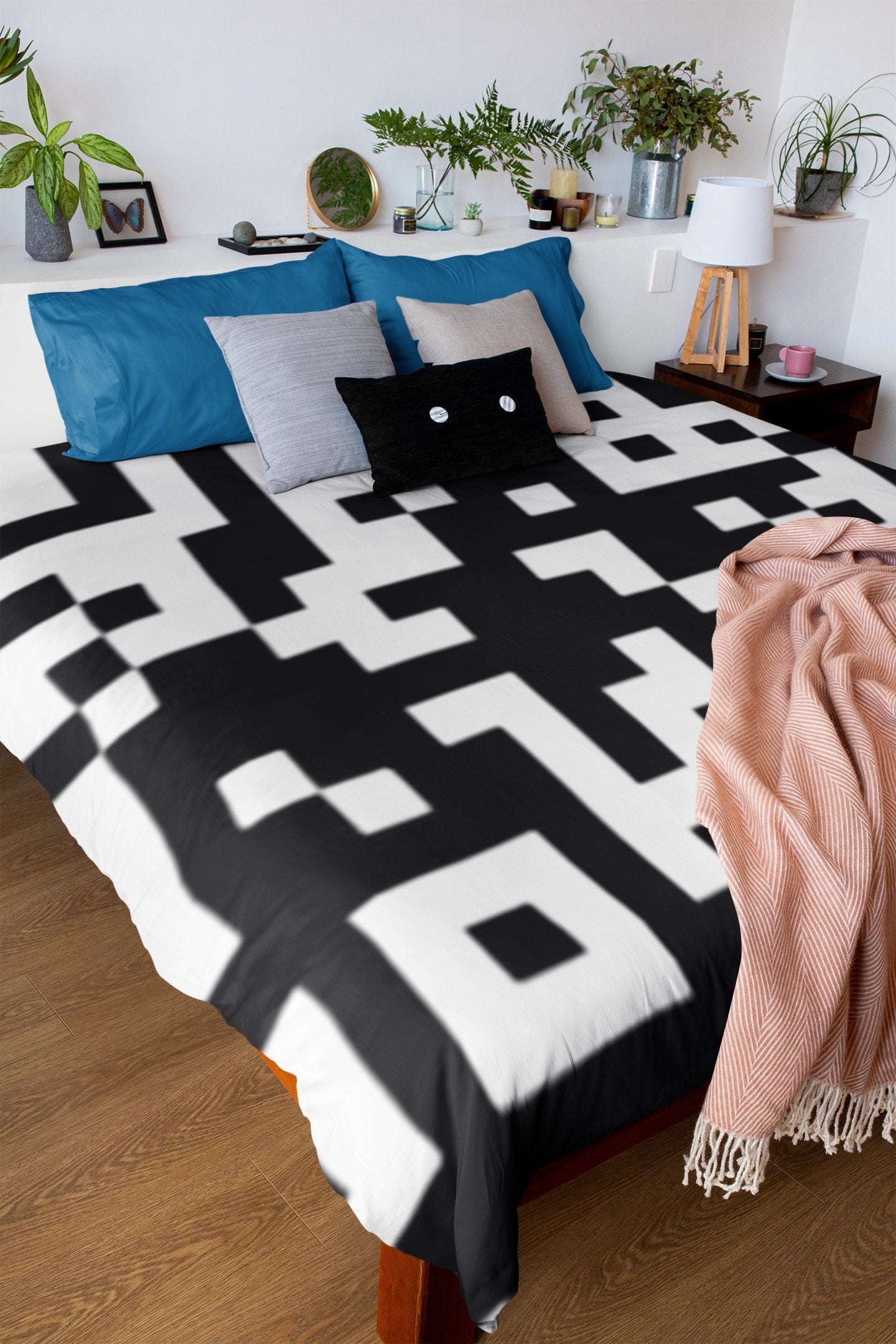 QR Print Duvet Cover