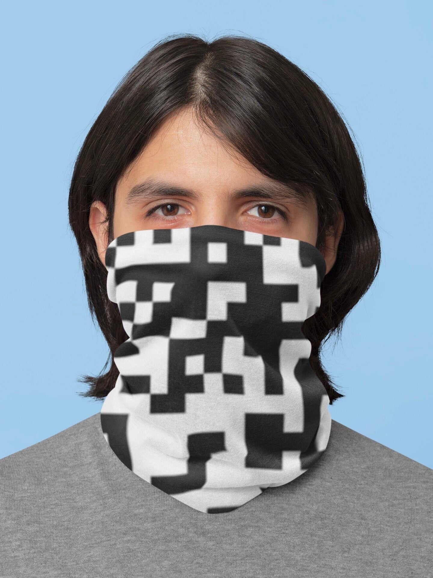 QR Print Face Cover