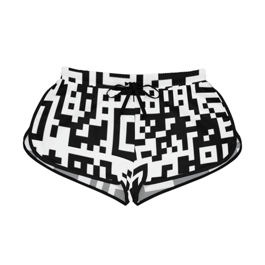 Women’s Zebraesque QR Print Athletic Shorts