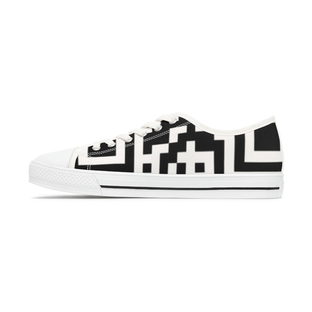 Women's QR Print Low Top Sneakers