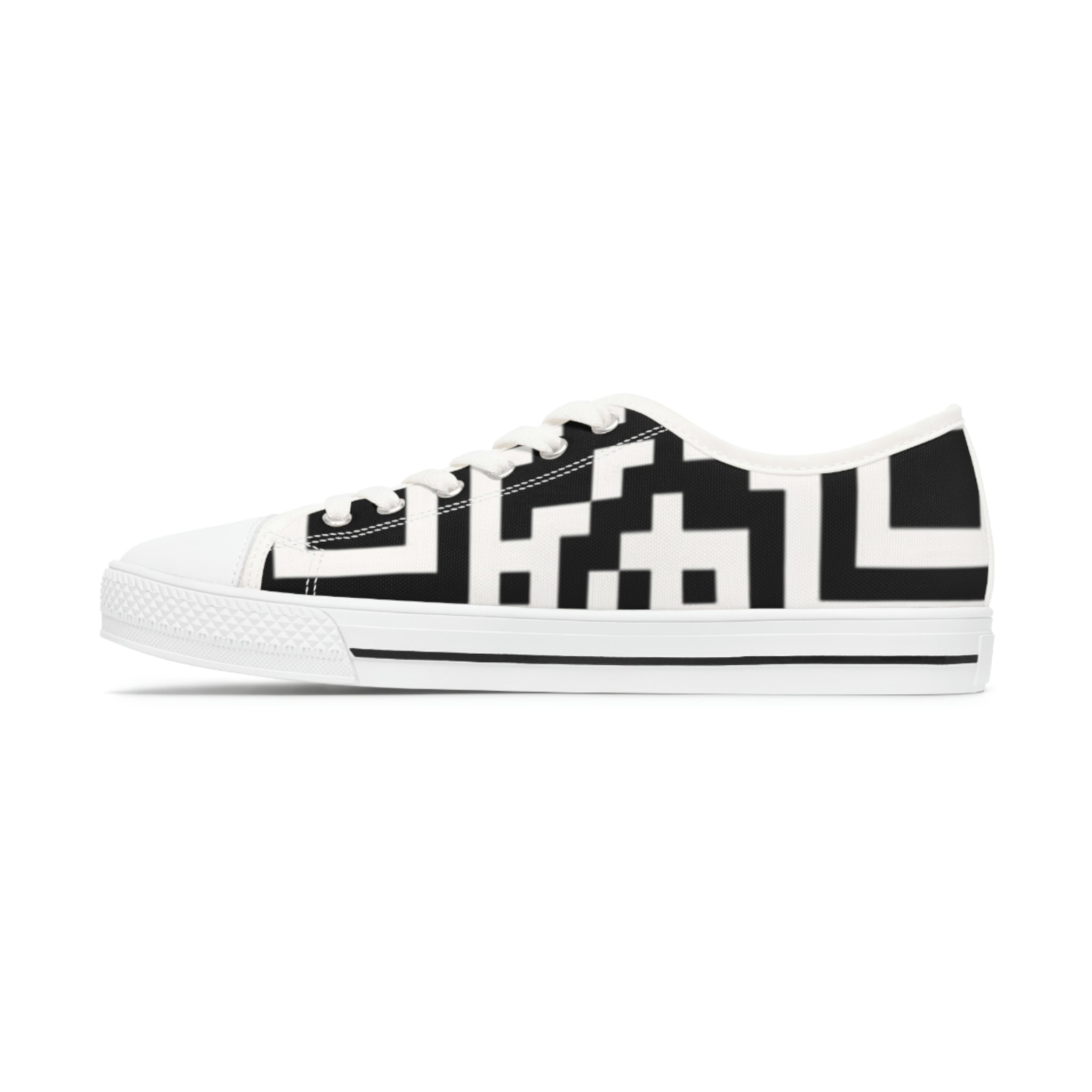 Women's QR Print Low Top Sneakers