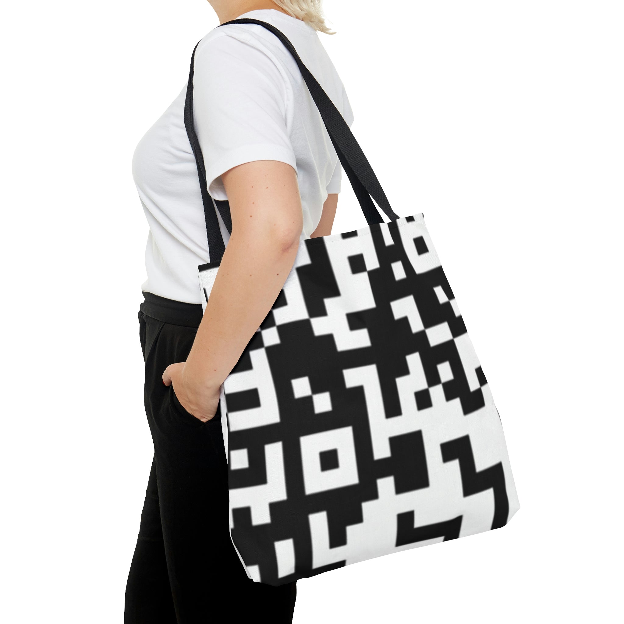 QR Print Tote Bag