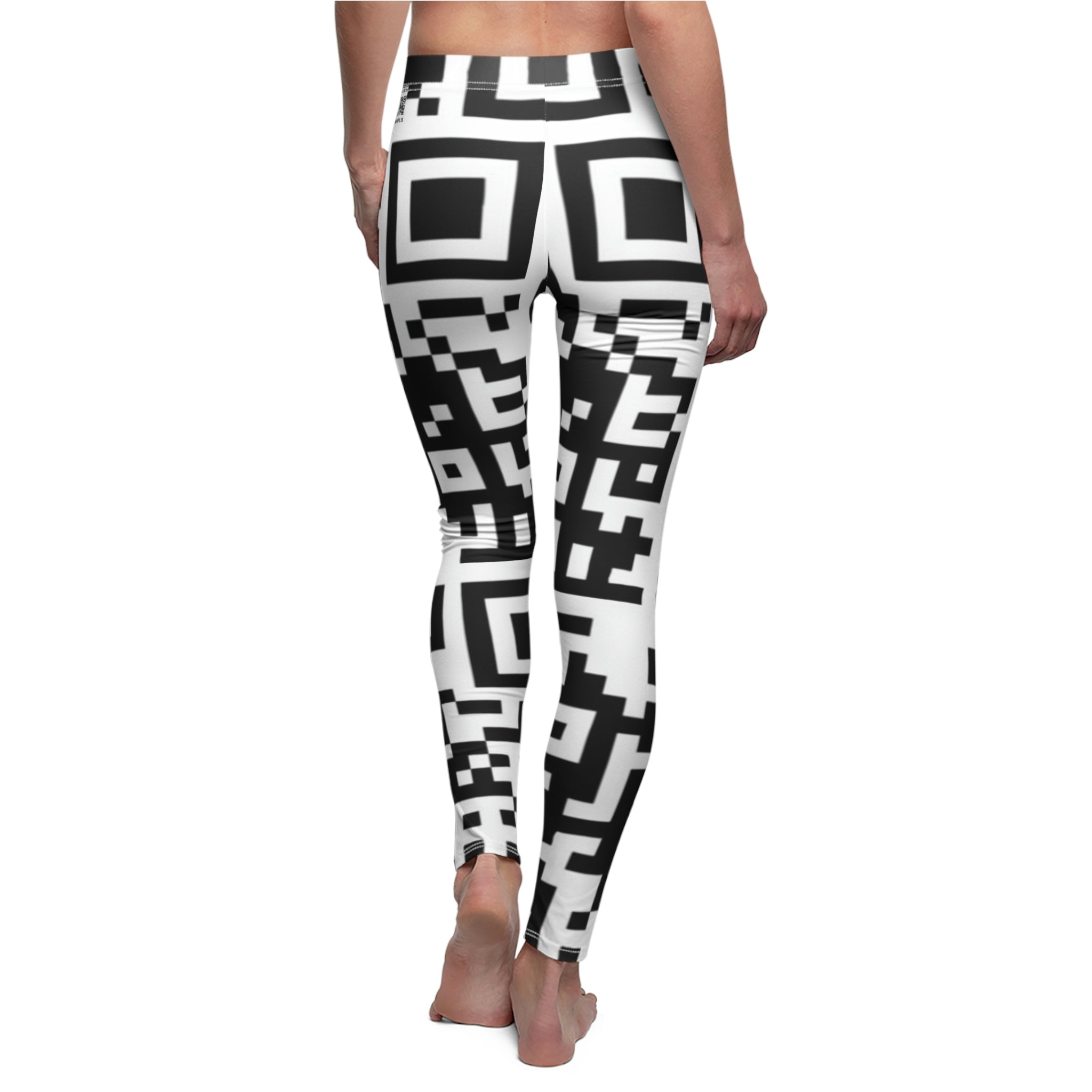 QR Print Yoga Pants