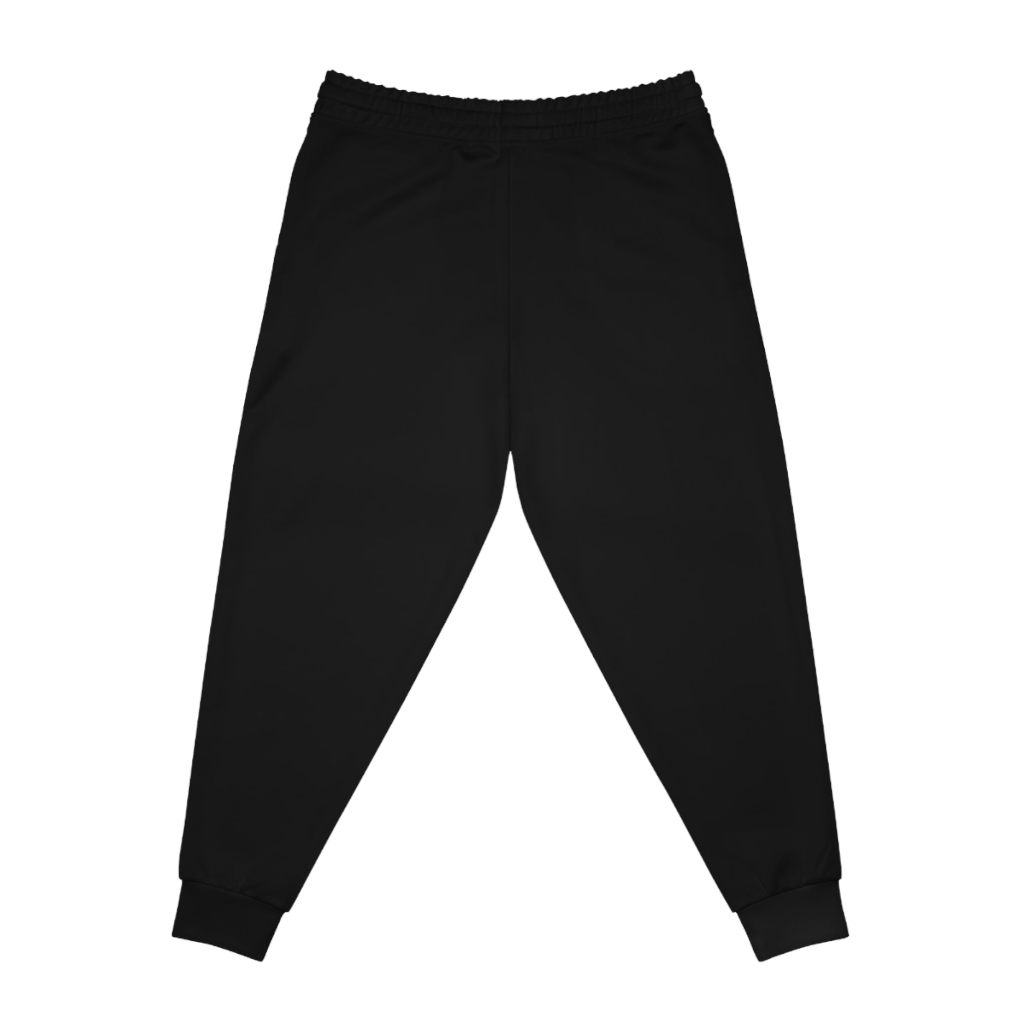 QR Print Side Stripe Black Joggers