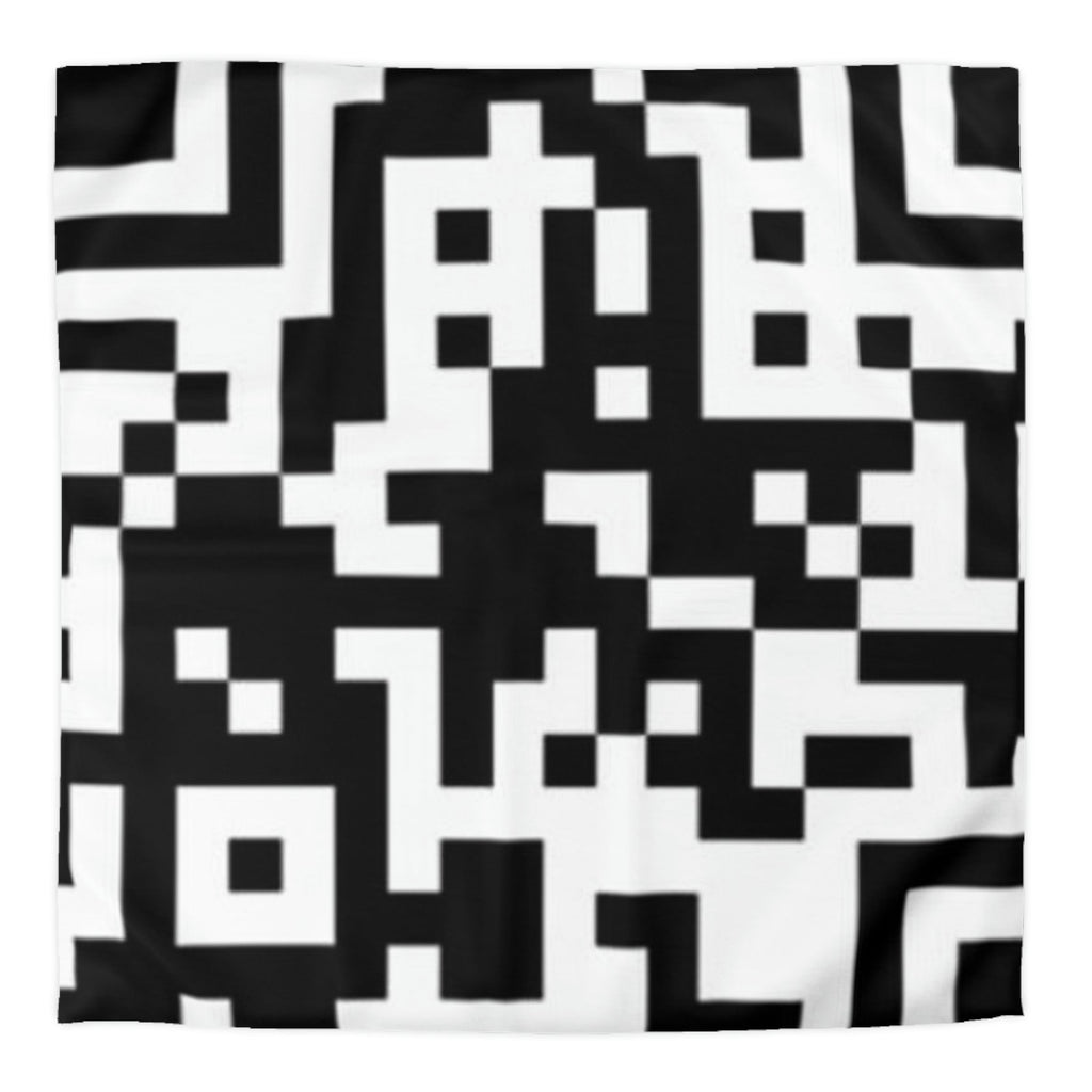 QR Print Duvet Cover