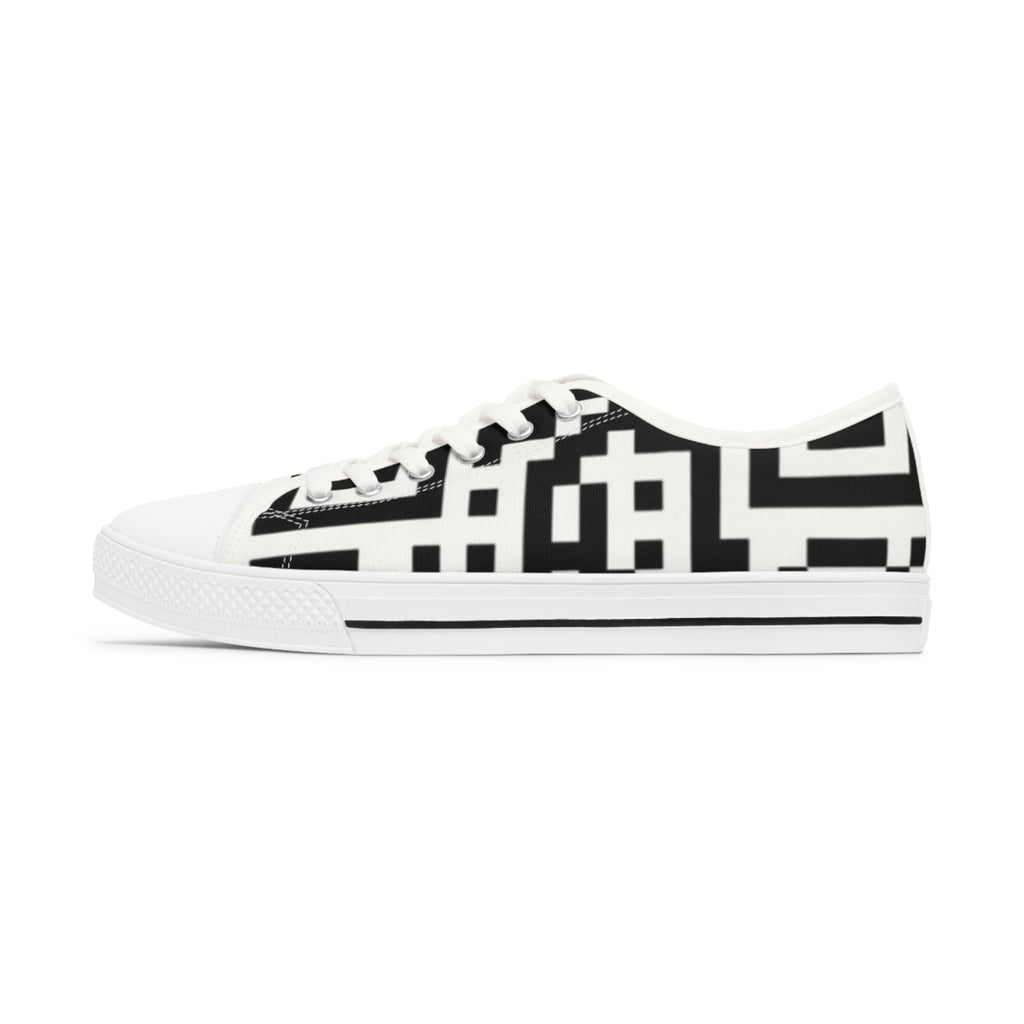 Women's QR Print Low Top Sneakers
