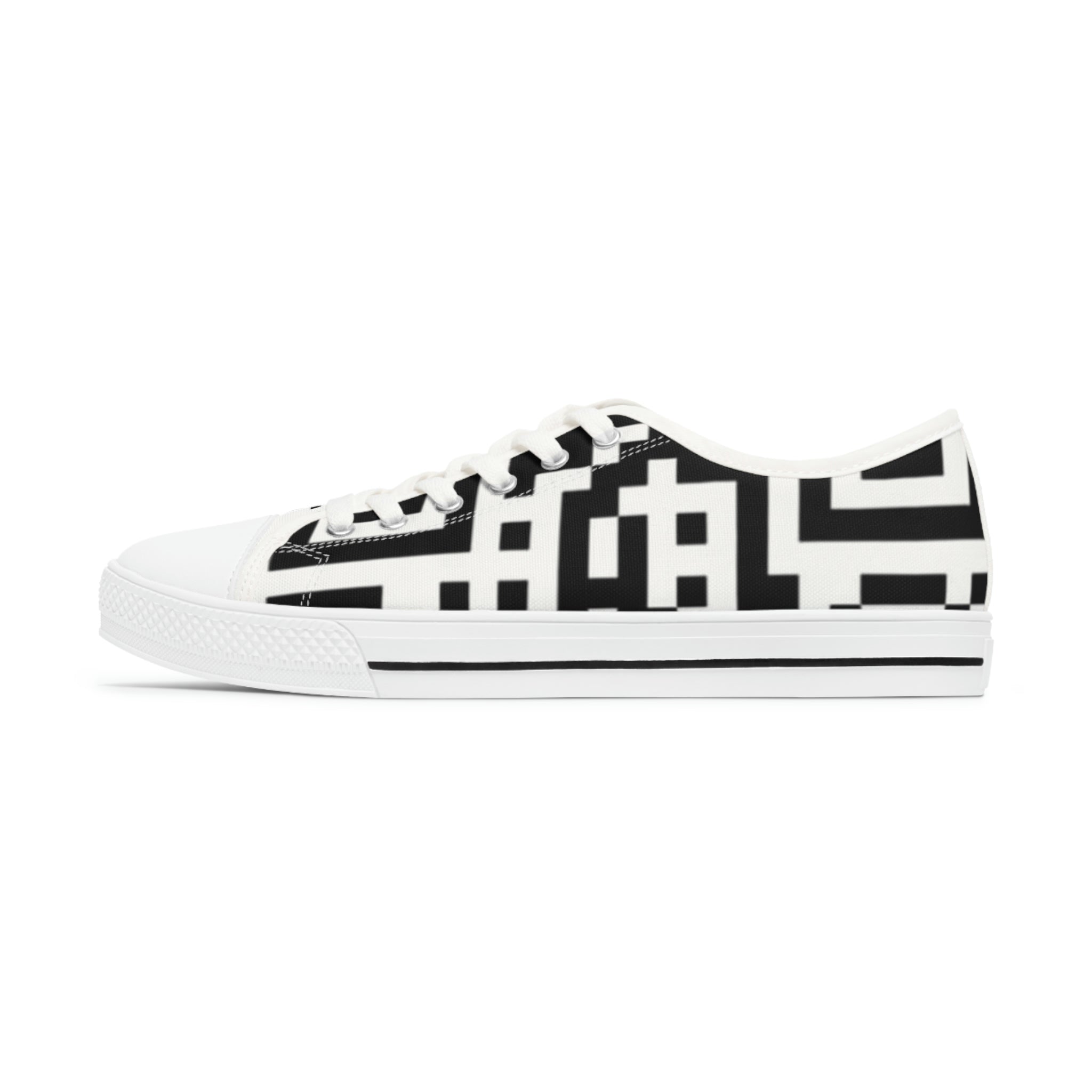 Women's QR Print Low Top Sneakers