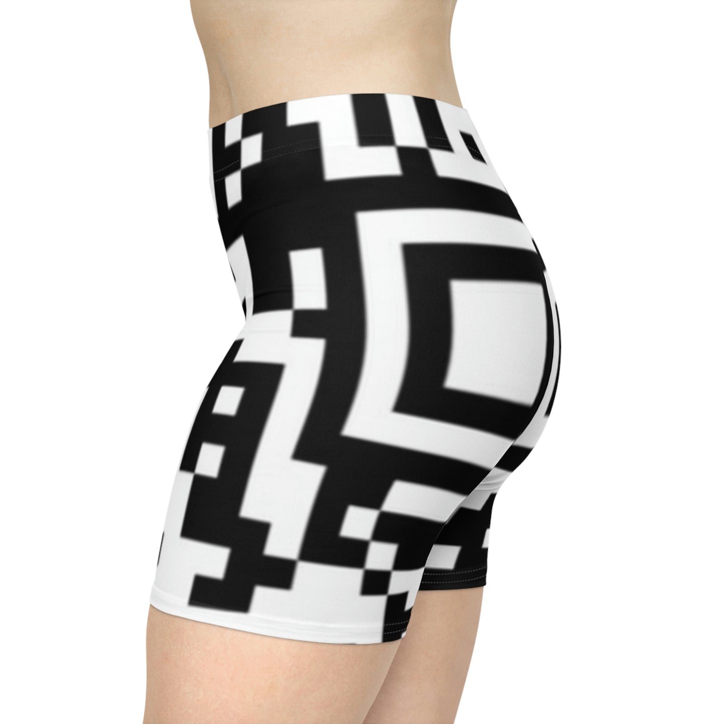 Towards QR Print Biker Shorts