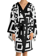 QR Print Kimono