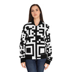 Women's QR Print Bomber Jacket