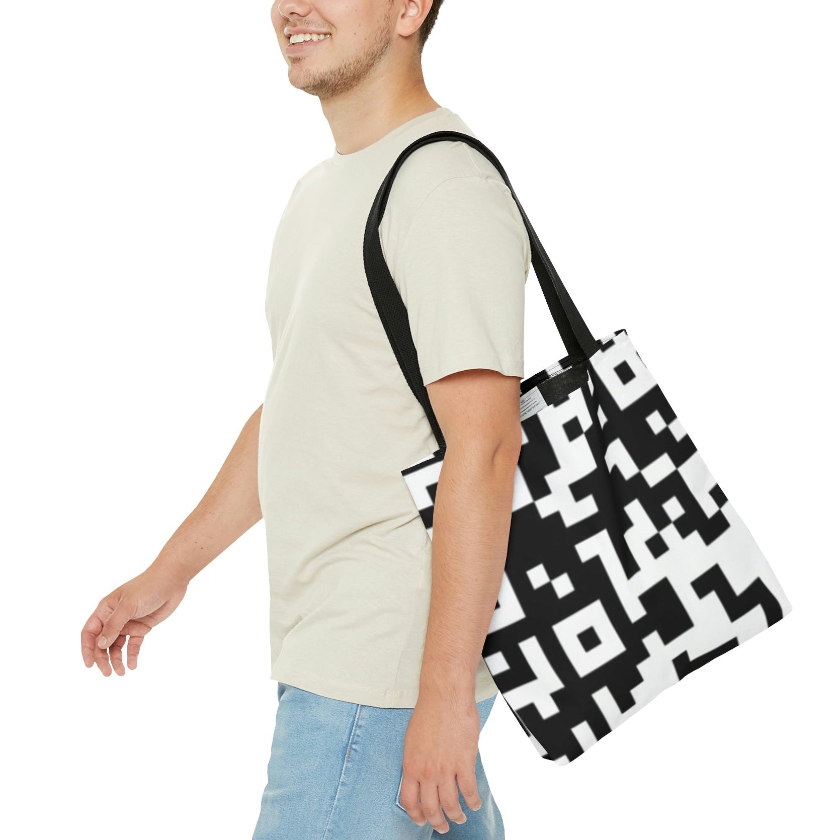QR Print Tote Bag