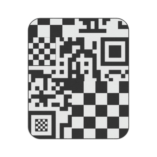 Abstract QR Checkered Picnic Blanket