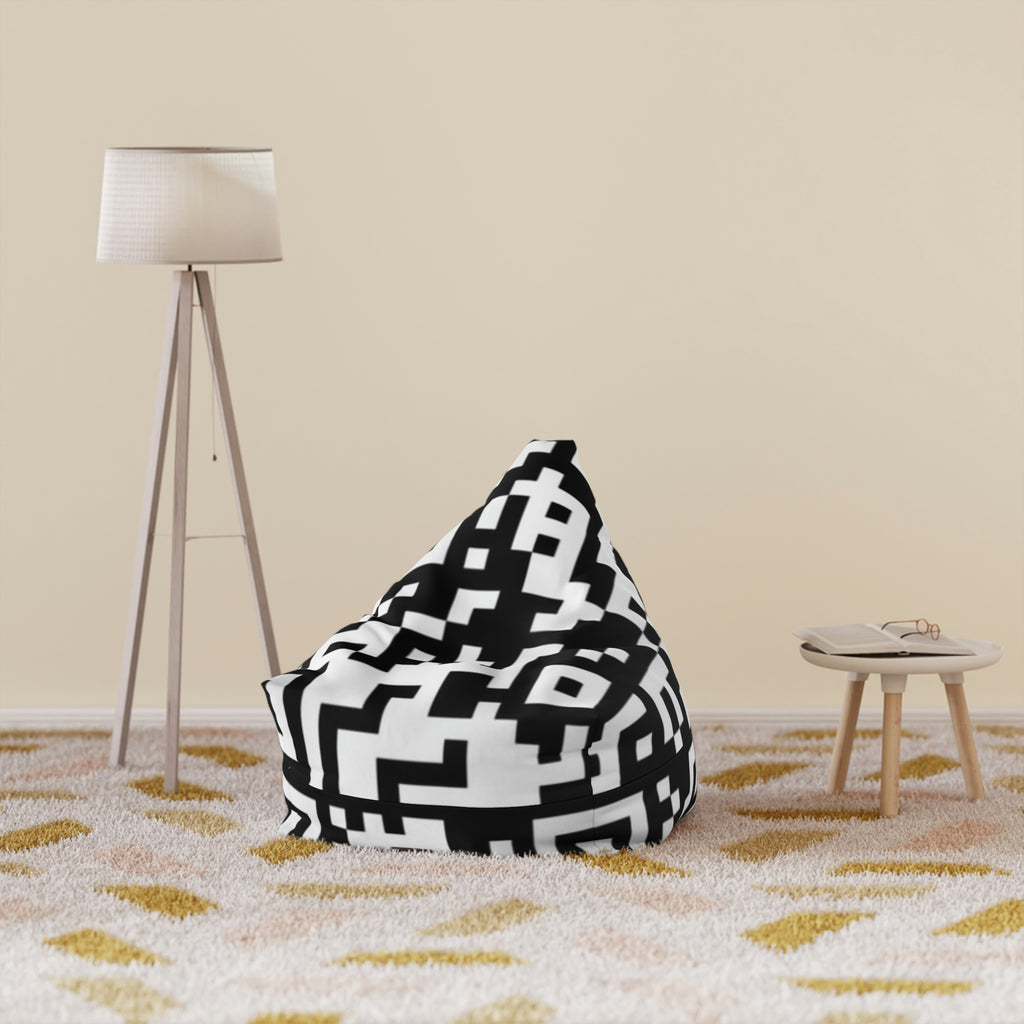 QR Print Bean Bag Chair Cover